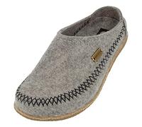 HAFLINGER Blizzard Credo Filz Pantoffel mit Gummisohle Hausschuh Steingraumeliert, Gr. 46