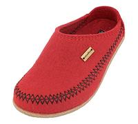 HAFLINGER Blizzard Credo Filzpantoffel mit Gummisohle Hausschuh Rubin, Gr. 46