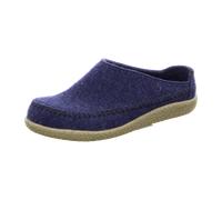 Haflinger Filzpantoffel Blizzard Credo Kapitän mit Gummisohle für Herren Blau Größe 42