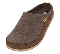HAFLINGER Blizzard Skane Filzpantoffel Hausschuh Gummisohle Unisex Braunmeliert, Gr. 40