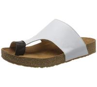 Haflinger Damen Zehentrenner Bio Anka Mehrfarbig (Weiß/Schwarz) Gr. 38