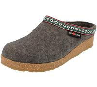 HAFLINGER Damen Hausschuh Herren Pantoffel Schurwolle Grizzly Franzl 711001, Größe:43 EU, Farbe:Grau
