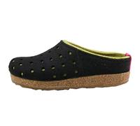 HAFLINGER Damen Hausschuh Pantoffel Filz Grizzly Holly 711064, Größe:42 EU, Farbe:Schwarz