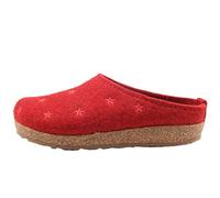 HAFLINGER Damen Hausschuh Pantoffel Grizzly Stelline 741032, Größe:41 EU, Farbe:Rot