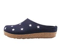 HAFLINGER Damen Hausschuh Pantoffel Grizzly Stelline 741032, Größe:42 EU, Farbe:Blau