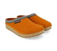 HAFLINGER Damen Hausschuh Pantoffel Wollfilz Grizzly Franzl 711001, Größe:43 EU, Farbe:Orange