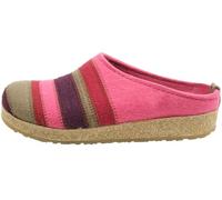 HAFLINGER Damen Hausschuh Pantoffel Wollfilz Grizzly Stripes 711049, Größe:39 EU, Farbe:Pink