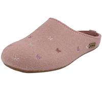 HAFLINGER Damen Hausschuh Pantoffel Wollfilz Stickerei Everest Farfalline 484014, Größe:37 EU, Farbe:Rosa