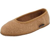 HAFLINGER Damen Hausschuh Slipper Ballerina Filz Marina 621306, Größe:40 EU, Farbe:Braun