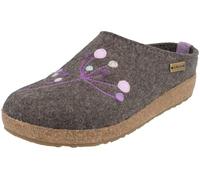 HAFLINGER Damen Hausschuh Stickerei Pantoffel Filz Grizzly Amaya 751009