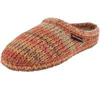 HAFLINGER Damen Hausschuh Strick Walktoffel aus Reiner Schurwolle Tricoté 612085, Größe:42 EU, Farbe:Orange
