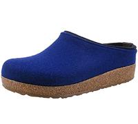HAFLINGER Damen Herren Hausschuhe Pantoffeln Filz Grizzly Kris 711056, Größe:38 EU, Farbe:Blau
