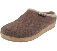 HAFLINGER Damen Herren Pantoffel Filz Hausschuh Grizzly Panda 721004, Größe:44 EU, Farbe:Braun
