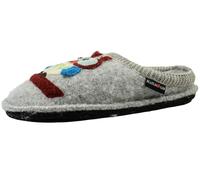 HAFLINGER Damen Pantoffel flach Filz Hausschuh AR Olivia 313052, Größe:37 EU, Farbe:Grau