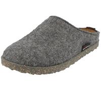 HAFLINGER Damen Pantoffel Herren Filz Hausschuh Manhattan Clog 391001, Größe:41 EU, Farbe:Grau