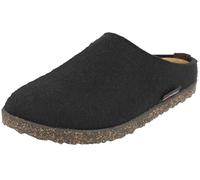 HAFLINGER Damen Pantoffel Herren Filz Hausschuh Manhattan Clog 391001, Größe:42 EU, Farbe:Schwarz