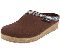 HAFLINGER Damen Pantoffel Herren Hausschuh Filz Wolle Grizzly Franzl 711001, Größe:41 EU, Farbe:Braun