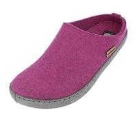 HAFLINGER Emils Toffel Filzpantoffel Hausschuh mit Ledersohle (Maulbeere 101) Gr 36