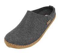 Haflinger Emils Toffel Unisex Filz-Pantoffel Anthrazit, Gr. 36