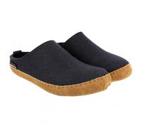 HAFLINGER Emils Toffel Filzpantoffel Hausschuh mit Ledersohle Unisex (Mittelblau 70) Gr 41