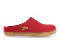 Haflinger - Emils Toffel - Unisex Filz-Pantoffel - Rot (Rubin), Gr. 38