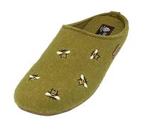 HAFLINGER Everest Api Filzpantofffeln mit Applikation Schilf (240), Gr. 37