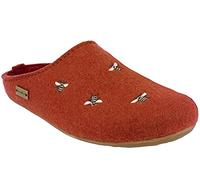 HAFLINGER Everest Api Filzpantofffeln mit Applikation terracotta, Gr. 42
