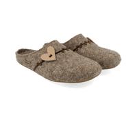 Haflinger - Women's Everest Coeur - Hüttenschuhe, Gr. 37, braun (Peat)