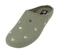 HAFLINGER Everest Farfalline Filzhausschuhe mit gestickten Schmetterlingen