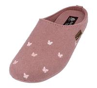 HAFLINGER Everest Farfalline Filzhausschuhe mit Schmetterlingen Rosenholz Gr. 41