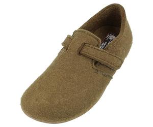 HAFLINGER Everest Focus Filzpantoffel mit verstellbarem Riemen Olivgrün, Gr. 44