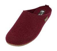 HAFLINGER Everest Fundus Filzpantoffeln im schlichten Design Bordeaux, Gr. 42