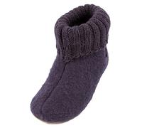 HAFLINGER Everest Karlo Filzpantoffeln im schlichten Design Lila (Lavendel 90), Gr. 25