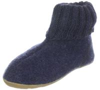 HAFLINGER Everest Karlo Hüttenschuhe mit TPR-Gummisohle und Kragen