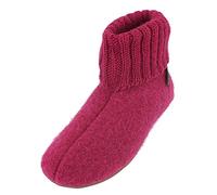HAFLINGER Everest Karlo Hüttenschuhe mit TPR-Gummisohle und Kragen