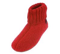 HAFLINGER Everest Karlo Hüttenschuhe mit TPR-Gummisohle und Kragen