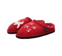 HAFLINGER Damen Hausschuh Filz Pantoffel Hund Flair Fido 313105, Größe:38 EU, Farbe:Rot