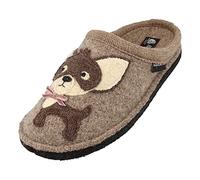 HAFLINGER Flair Chihuahua Filzpantoffel Hausschuh (Beigemeliert Öko 46) Beige, Gr. 40