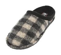 Haflinger - Plaid - Hüttenschuhe, Gr. 42, grau (Off-White)