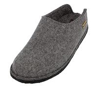 HAFLINGER Flair Smily Filzpantoffeln aus Wollfilz Hausschuh Anthrazit, Gr. 46
