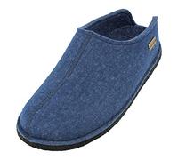 Haflinger Hüttenschuhe Flair Smily Filzpantoffeln aus Wollfilz Blau (Jeans) Gr. 49