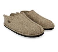 HAFLINGER® Hausschuhe Flair Smily Wollfilz Damen + Herren Clog 43, Torf