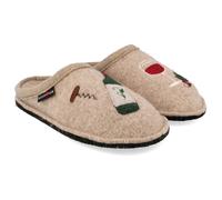 Haflinger - Flair Wine Time - Hausschuhe, Gr. 41, beige (PapiermeliertÖko)