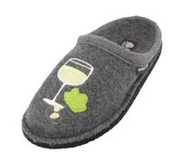 Haflinger - Flair Wine Time - Hausschuhe, Gr. 40, grau (Anthrazit)