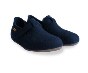 Haflinger - Focus - Hüttenschuhe, Gr. 44, blau (Midblue)
