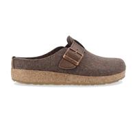 Haflinger Hausschuhe Grizzly Chicago – Filzpantoffeln mit Gummisohle Braunmeliert Gr. 46