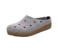 Haflinger Grizzly Cuoricini 741031-84 Steingrau melliert - Hüttenschuh - Haus - hüttenschuhe Damen Hausschuhe, Grau für Damen, grau, Größe 41 EU