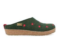Haflinger - Grizzly Cuoricini - Damen Filz-Kork Pantoffel mit Herzmotiv - Dun..., Gr. 42