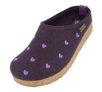 HAFLINGER Grizzly Cuoricini Filzpantoffel Herz Hausschuh Kork (Lavendel 290), Gr 41