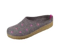 Haflinger Hausschuhe 'Grizzly Cuoricino' anthrazit, Gr. 40